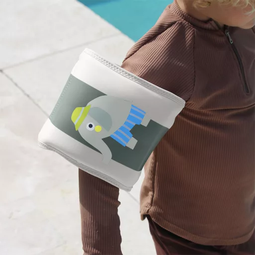 Sunnylife neoprén karúszó - Eli the Elephant Green Stripe 