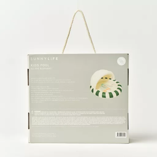 Sunnylife felfújható baba pancsoló árnyékolóval - Eli the Elephant Grey 
