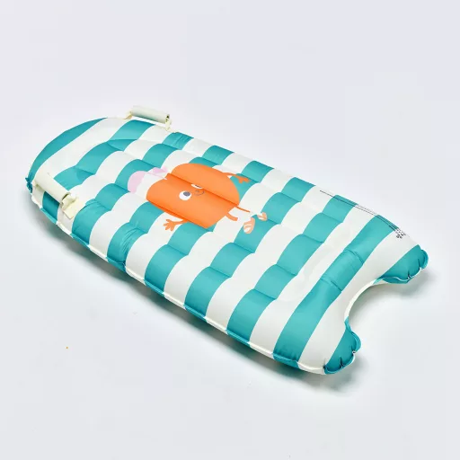 Sunnylife gyerek felfújható szörfdeszka - Poppy the Peach Green Stripe 