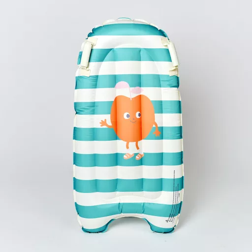 Sunnylife gyerek felfújható szörfdeszka - Poppy the Peach Green Stripe 