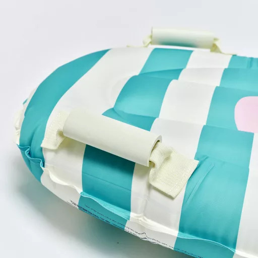 Sunnylife gyerek felfújható szörfdeszka - Poppy the Peach Green Stripe 