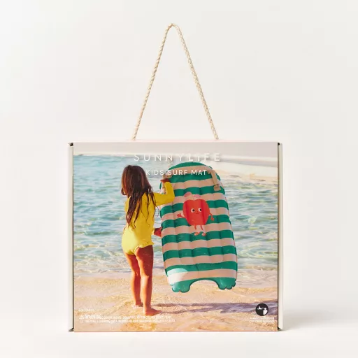 Sunnylife gyerek felfújható szörfdeszka - Poppy the Peach Green Stripe 