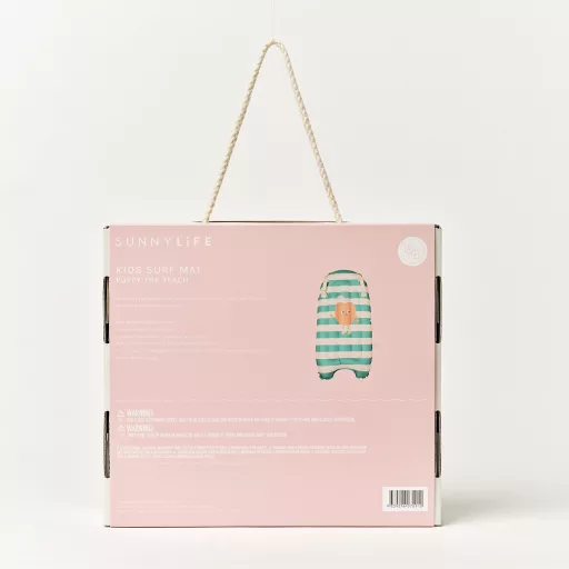 Sunnylife gyerek felfújható szörfdeszka - Poppy the Peach Green Stripe 