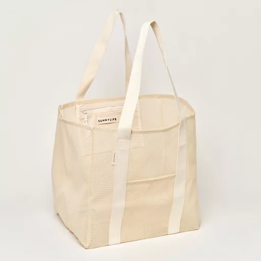 Sunnylife hálós strandtáska - Oyster Cream 