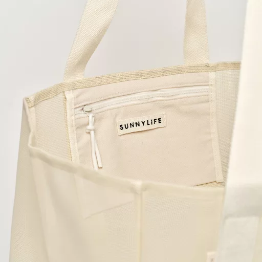 Sunnylife hálós strandtáska - Oyster Cream 