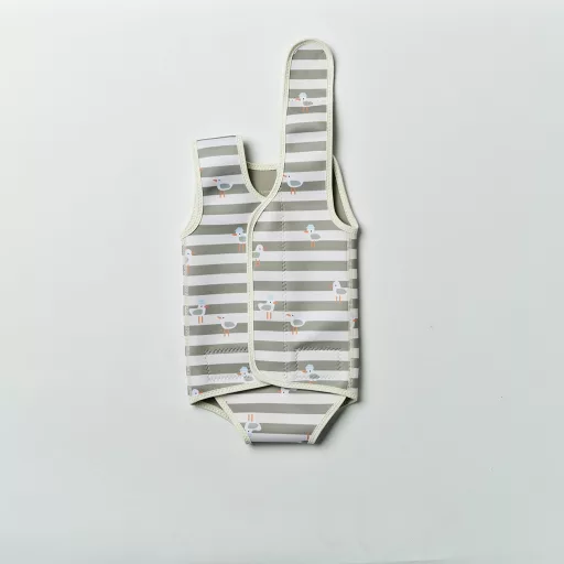 Sunnylife baba neoprén úszóruha - Sammy the Seagull Green Stripe 