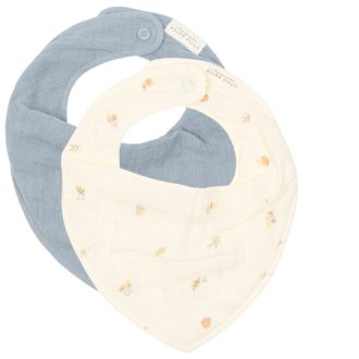   Little Dutch muszlin nyálkendő 2 db Forest Treasures & Denim Blue