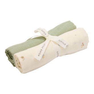   Little Dutch muszlin textilpelenka 70x70 cm 2 db Forest Treasures & Sage
